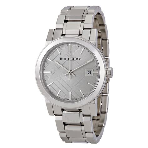 burberry silver stainless steel watch bu9143|Burberry The City Grey Dial Stainless Steel Ladies Watch BU9143.